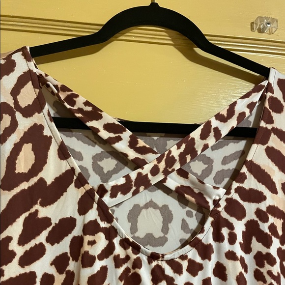 Animal Print Shirt Dress - Picture 4 of 5